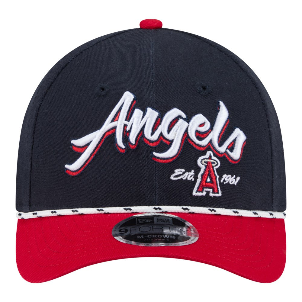 Los Angeles Angels Team Loyal 9FORTY M-Crown Adjustable Hat Navy/Red | New Era