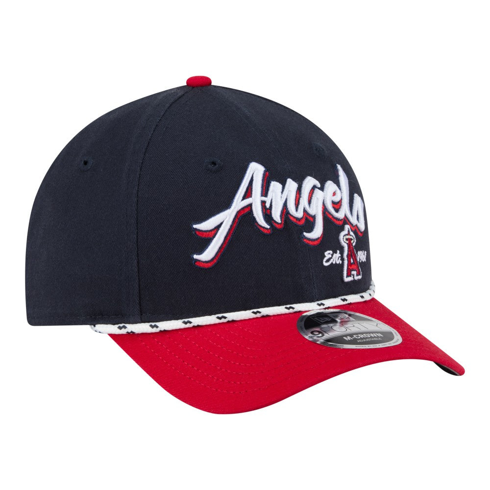 Los Angeles Angels Team Loyal 9FORTY M-Crown Adjustable Hat Navy/Red | New Era