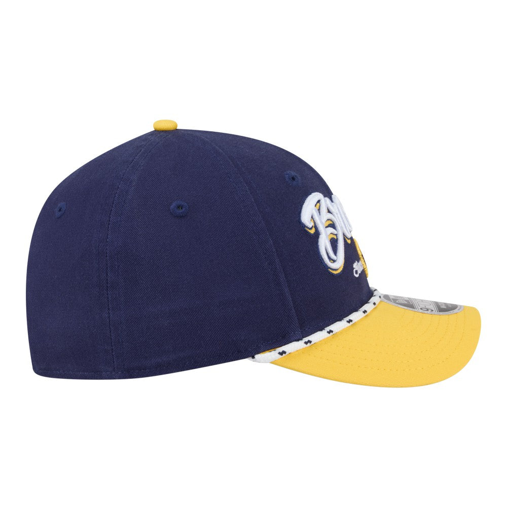 Milwaukee Brewers Team Loyal 9FORTY M-Crown Adjustable Hat Navy/Gold | New Era