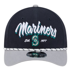 Seattle Mariners Team Loyal 9FORTY M-Crown Adjustable Hat Navy/Gray | New Era