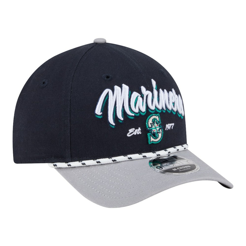 Seattle Mariners Team Loyal 9FORTY M-Crown Adjustable Hat Navy/Gray | New Era