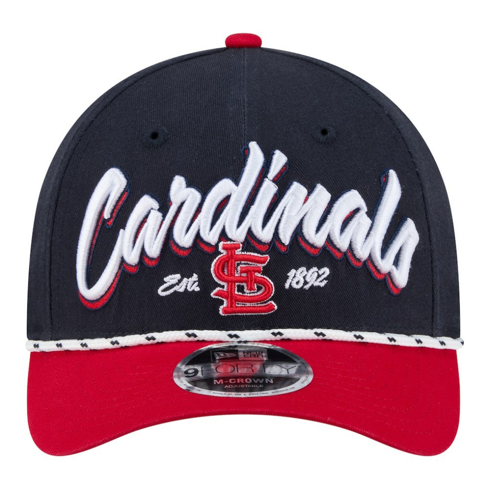 St. Louis Cardinals Team Loyal 9FORTY M-Crown Adjustable Hat Navy/Red | New Era