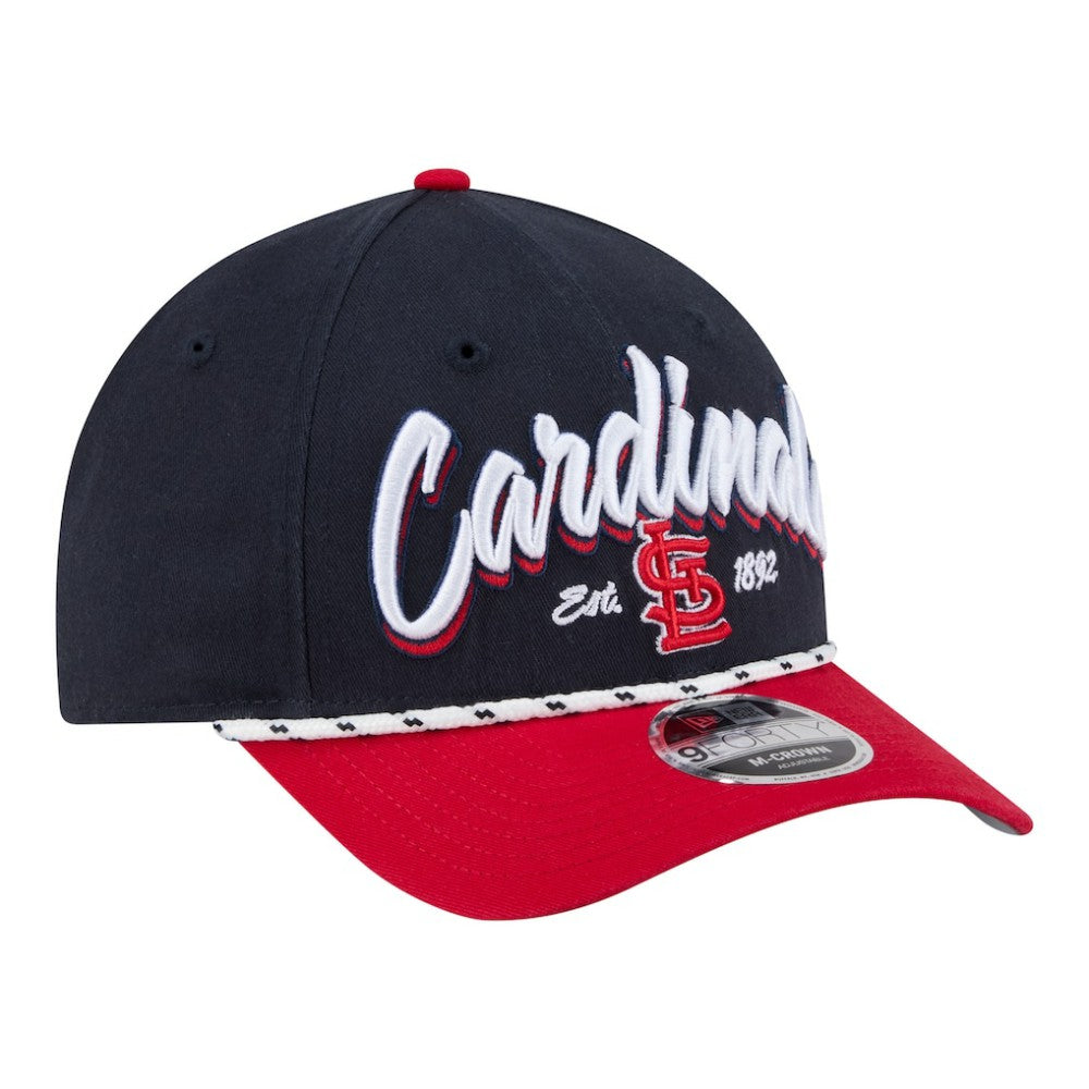 St. Louis Cardinals Team Loyal 9FORTY M-Crown Adjustable Hat Navy/Red | New Era