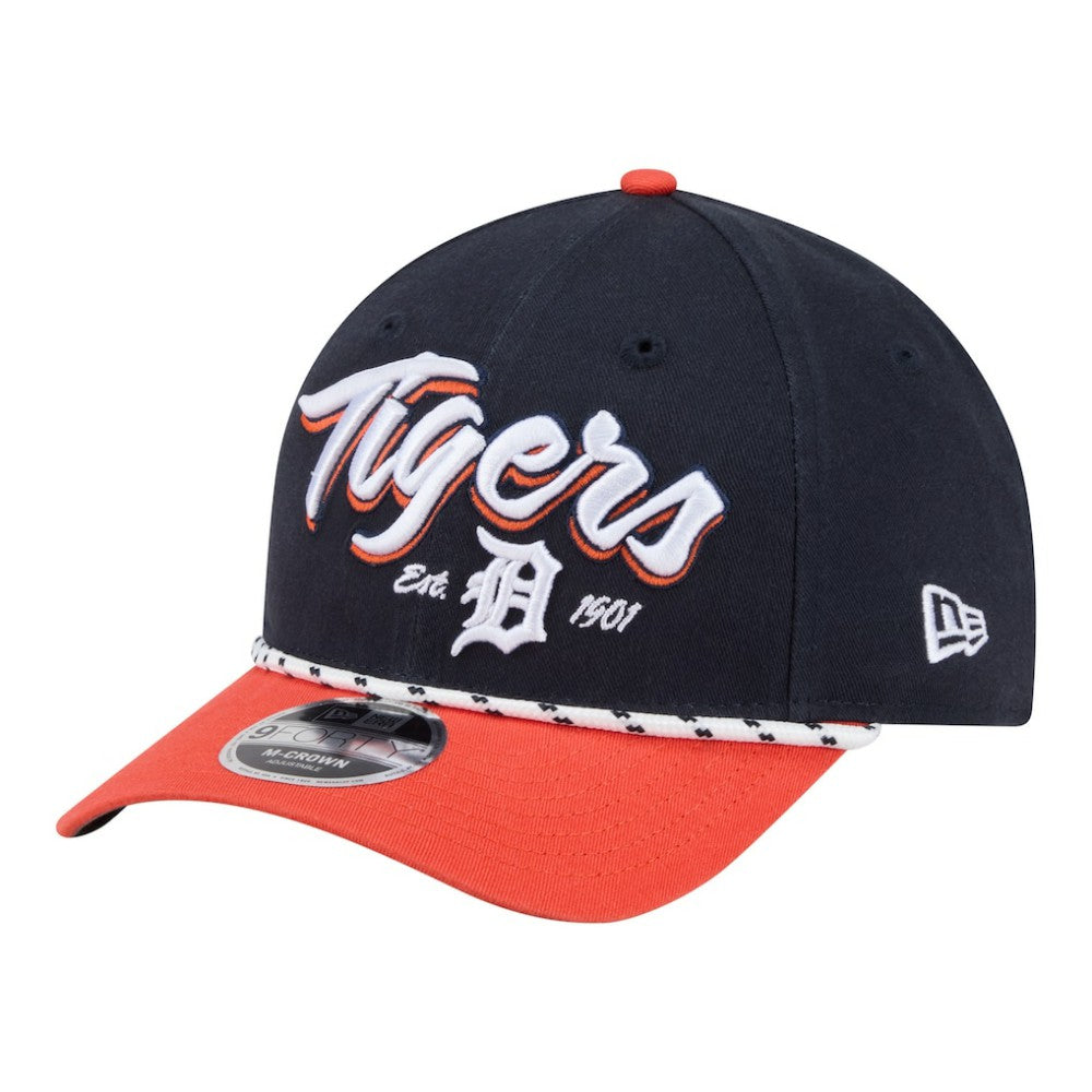 Detroit Tigers Team Loyal 9FORTY M-Crown Adjustable Hat Navy/Orange | New Era