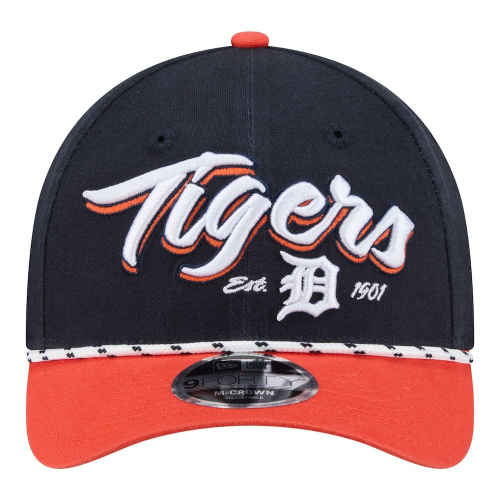 Detroit Tigers Team Loyal 9FORTY M-Crown Adjustable Hat Navy/Orange | New Era