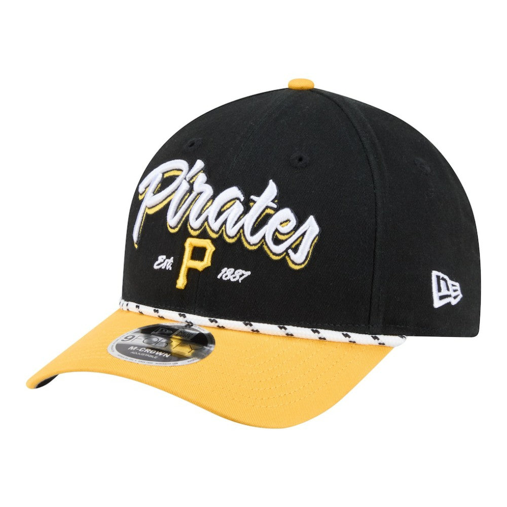 Pittsburgh Pirates Team Loyal 9FORTY M-Crown Adjustable Hat Black/Gold | New Era