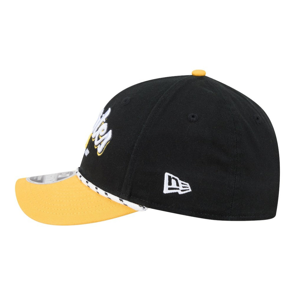 Pittsburgh Pirates Team Loyal 9FORTY M-Crown Adjustable Hat Black/Gold | New Era