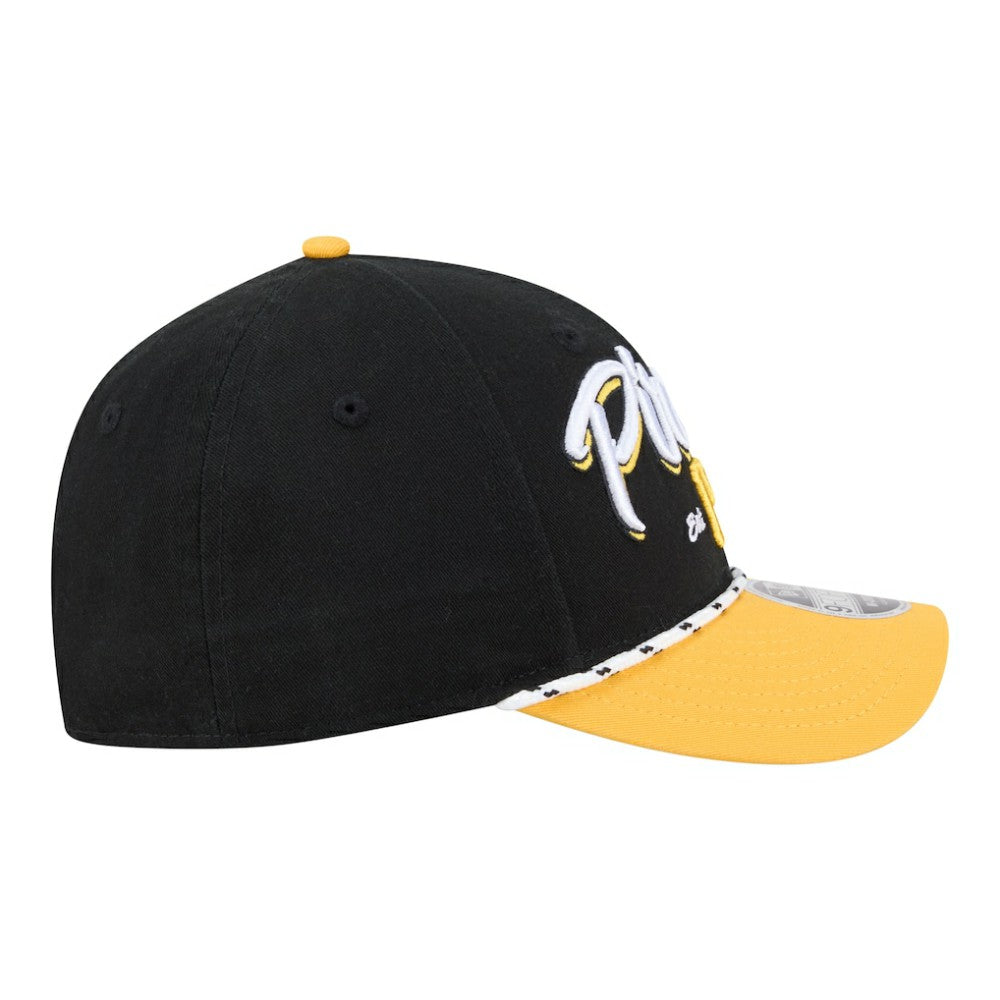 Pittsburgh Pirates Team Loyal 9FORTY M-Crown Adjustable Hat Black/Gold | New Era