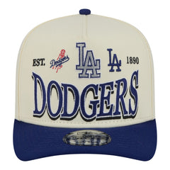 Los Angeles Dodgers Throwback Tri-Hit A-Frame 9FIFTY Adjustable Hat Cream | New Era