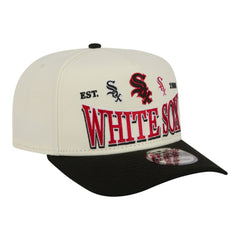 Chicago White Sox Throwback Tri-Hit A-Frame 9FIFTY Adjustable Hat Cream | New Era