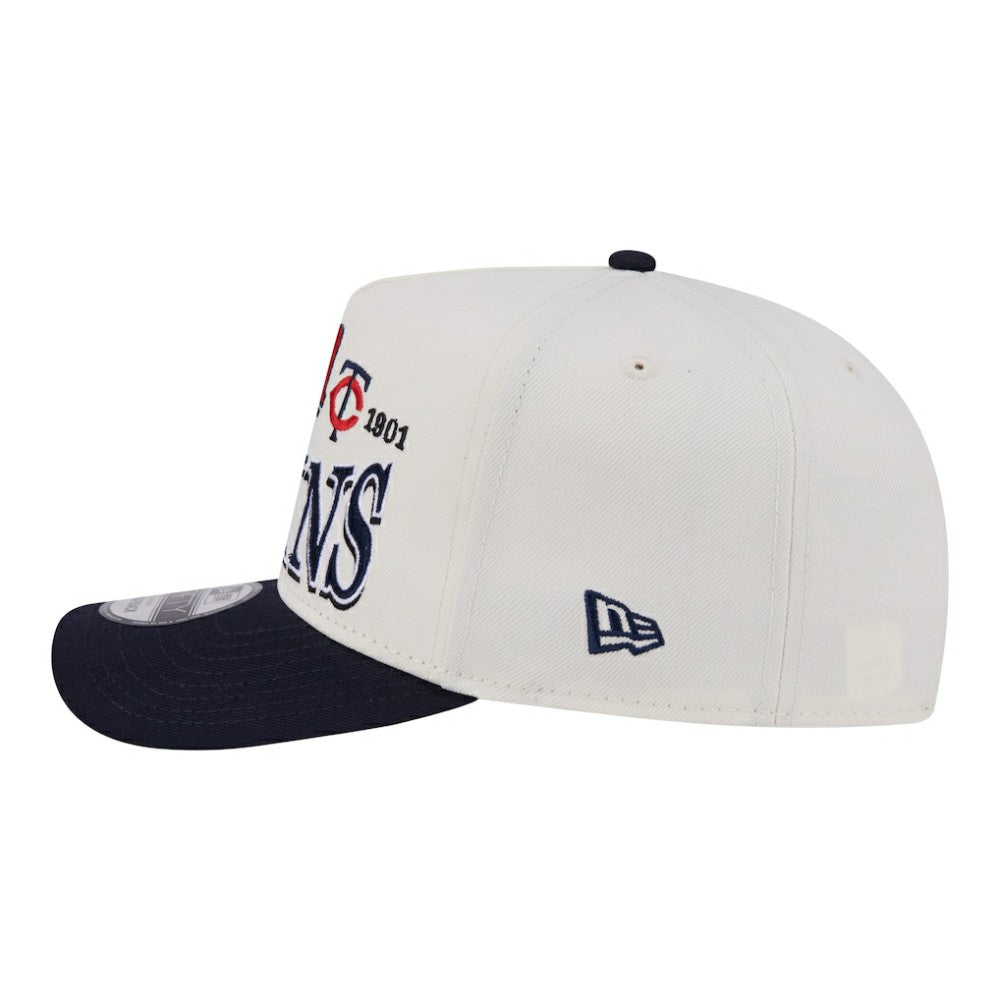 Minnesota Twins Throwback Tri-Hit A-Frame 9FIFTY Adjustable Hat Cream | New Era