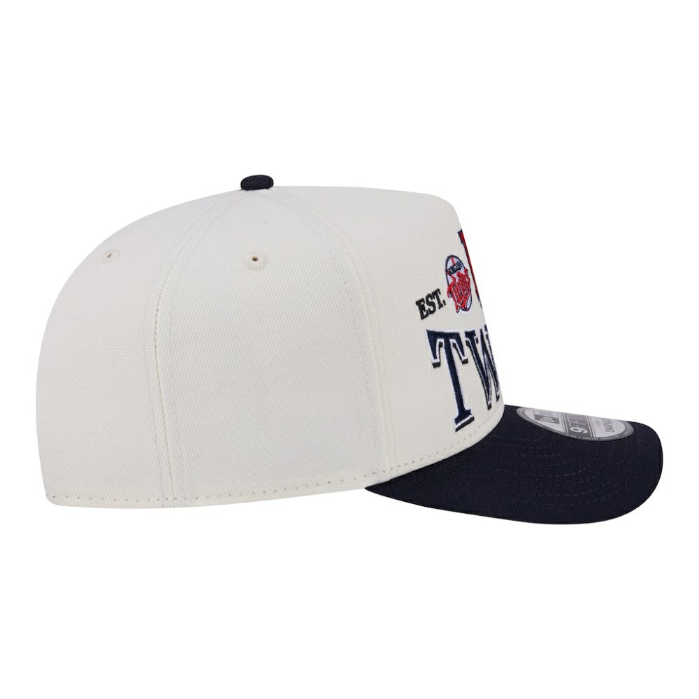 Minnesota Twins Throwback Tri-Hit A-Frame 9FIFTY Adjustable Hat Cream | New Era