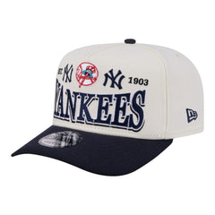 New York Yankees Throwback Tri-Hit A-Frame 9FIFTY Adjustable Hat Cream | New Era