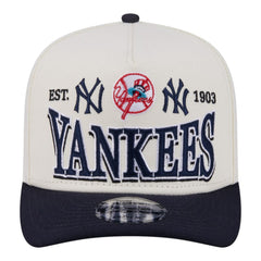 New York Yankees Throwback Tri-Hit A-Frame 9FIFTY Adjustable Hat Cream | New Era