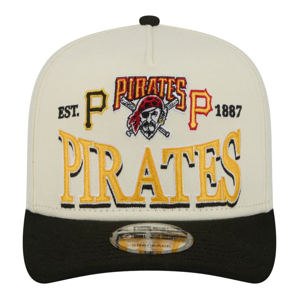 Pittsburgh Pirates Throwback Tri-Hit A-Frame 9FIFTY Adjustable Hat Cream | New Era