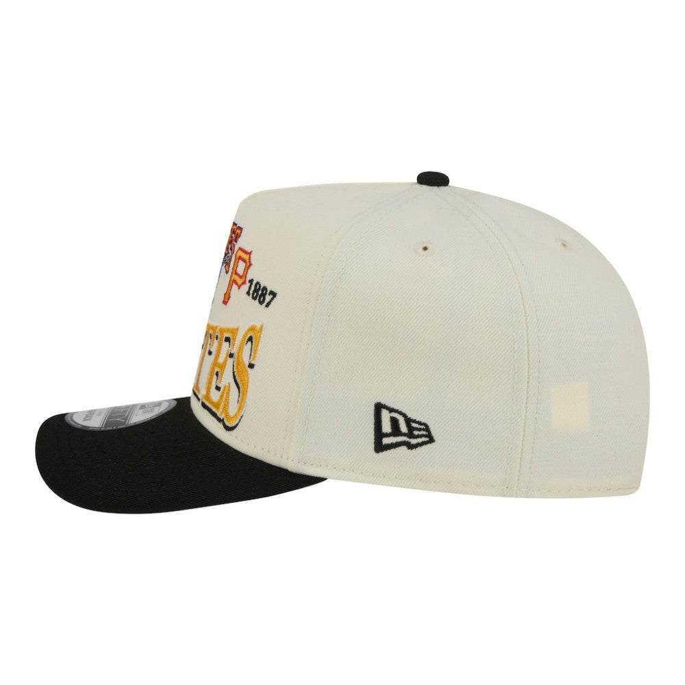 Pittsburgh Pirates Throwback Tri-Hit A-Frame 9FIFTY Adjustable Hat Cream | New Era