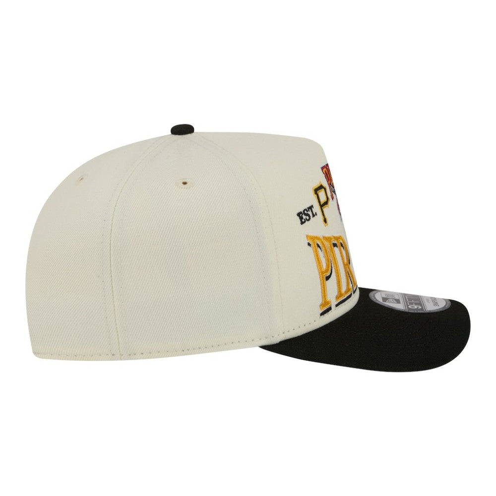 Pittsburgh Pirates Throwback Tri-Hit A-Frame 9FIFTY Adjustable Hat Cream | New Era