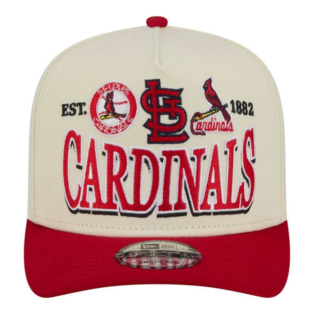 St. Louis Cardinals Throwback Tri-Hit A-Frame 9FIFTY Adjustable Hat Cream | New Era