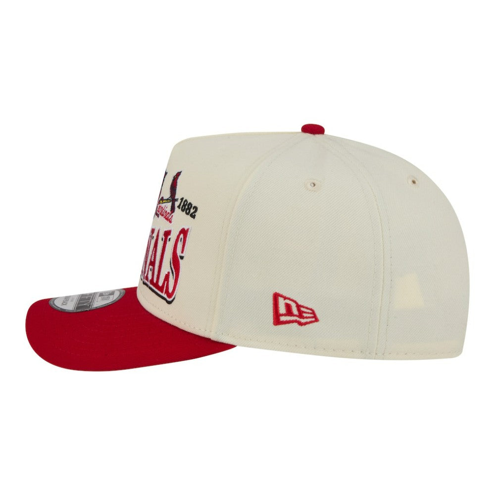 St. Louis Cardinals Throwback Tri-Hit A-Frame 9FIFTY Adjustable Hat Cream | New Era
