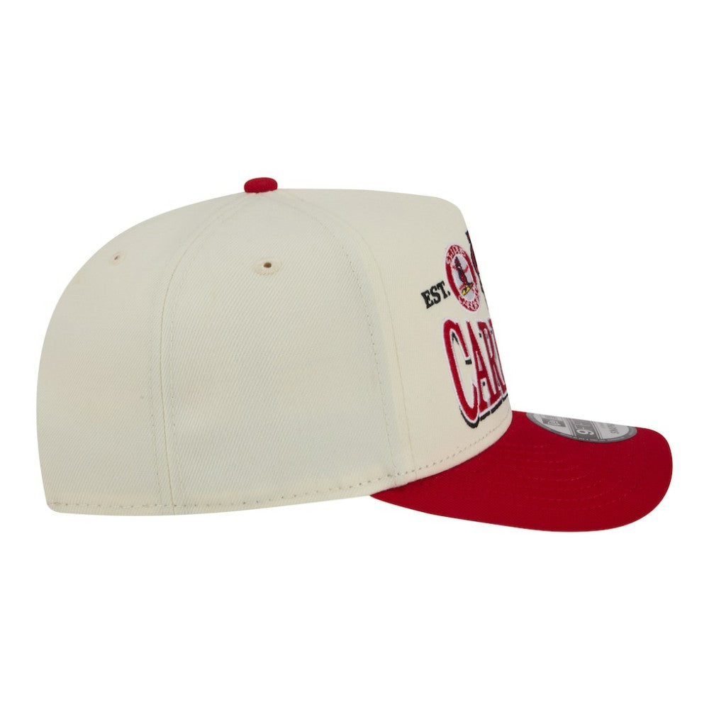 St. Louis Cardinals Throwback Tri-Hit A-Frame 9FIFTY Adjustable Hat Cream | New Era