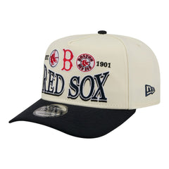 Boston Red Sox Throwback Tri-Hit A-Frame 9FIFTY Adjustable Hat Cream | New Era