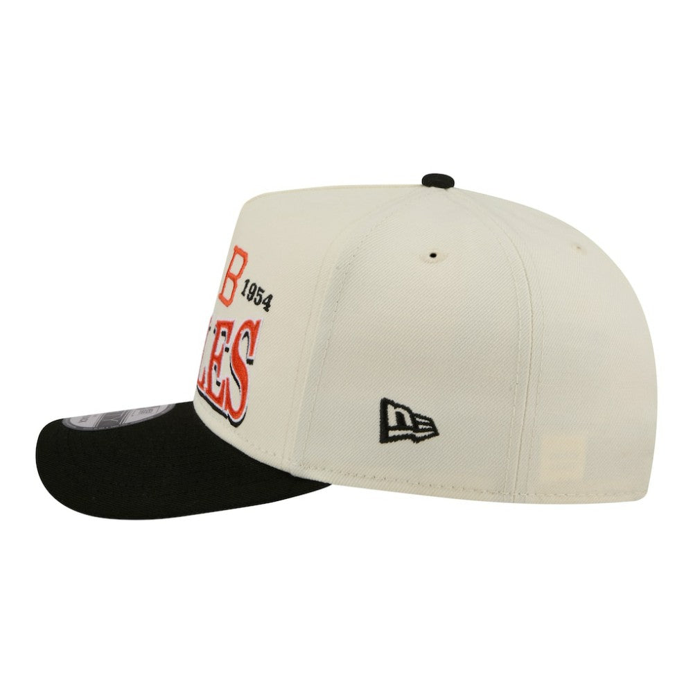 Baltimore Orioles Throwback Tri-Hit A-Frame 9FIFTY Adjustable Hat Cream | New Era