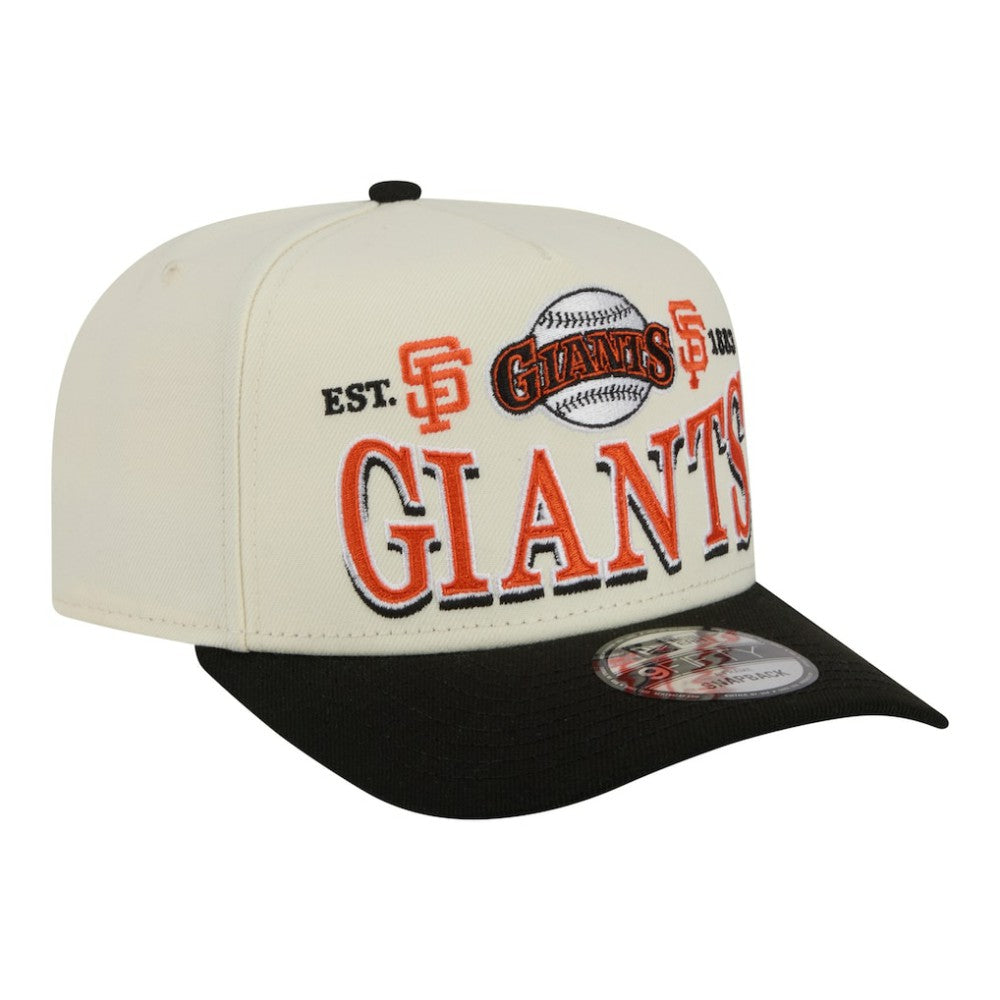 San Francisco Giants Throwback Tri-Hit A-Frame 9FIFTY Adjustable Hat Cream | New Era