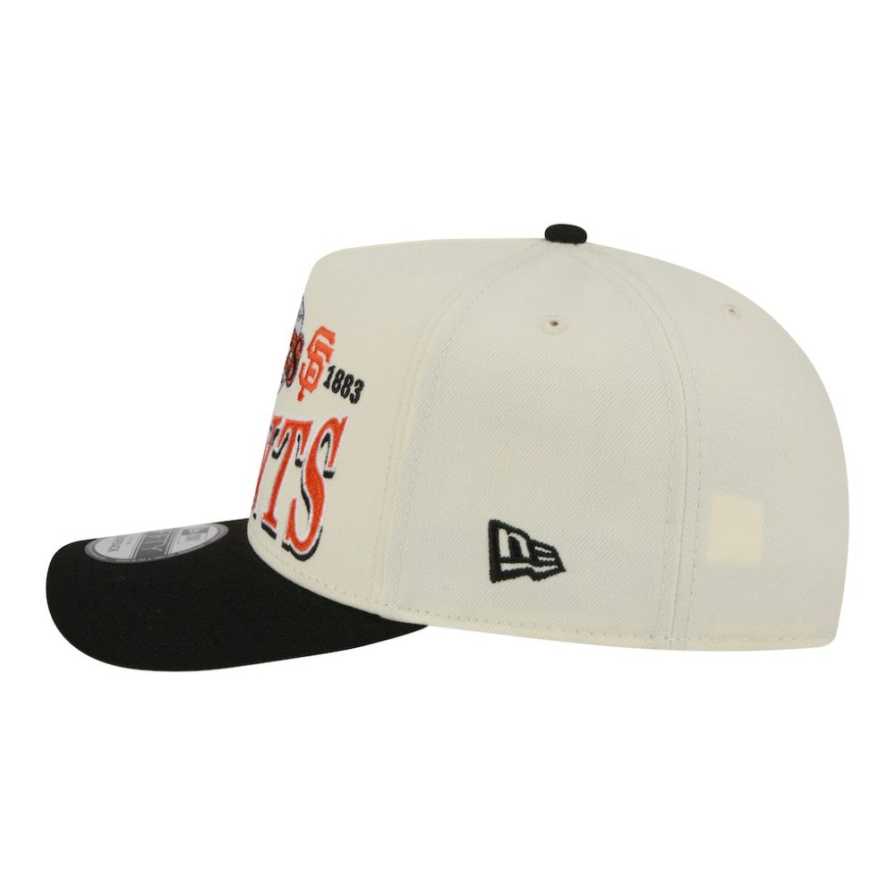 San Francisco Giants Throwback Tri-Hit A-Frame 9FIFTY Adjustable Hat Cream | New Era