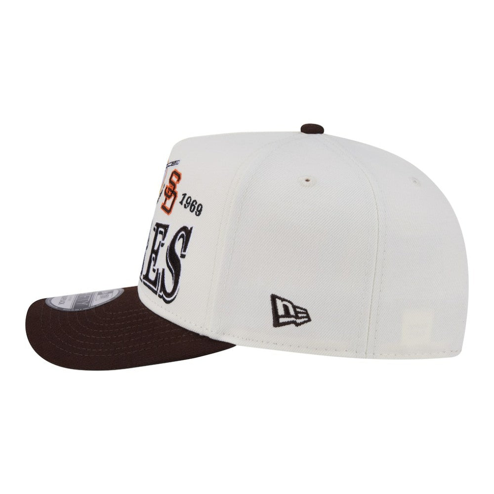 San Diego Padres Throwback Tri-Hit A-Frame 9FIFTY Adjustable Hat Cream | New Era