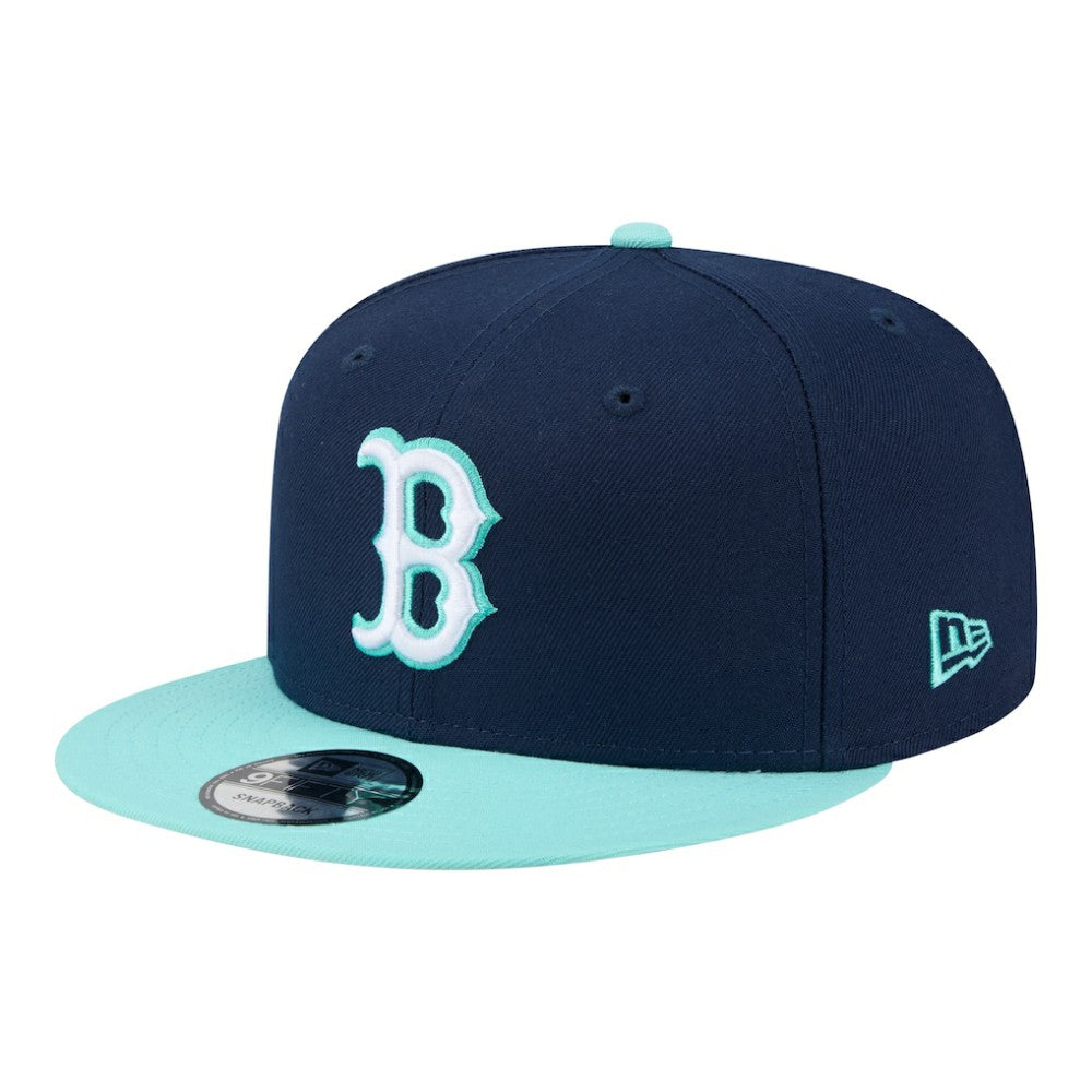 Boston Red Sox Two-Tone Color Pack 9FIFTY Snapback Hat Navy/Turquoise | New Era
