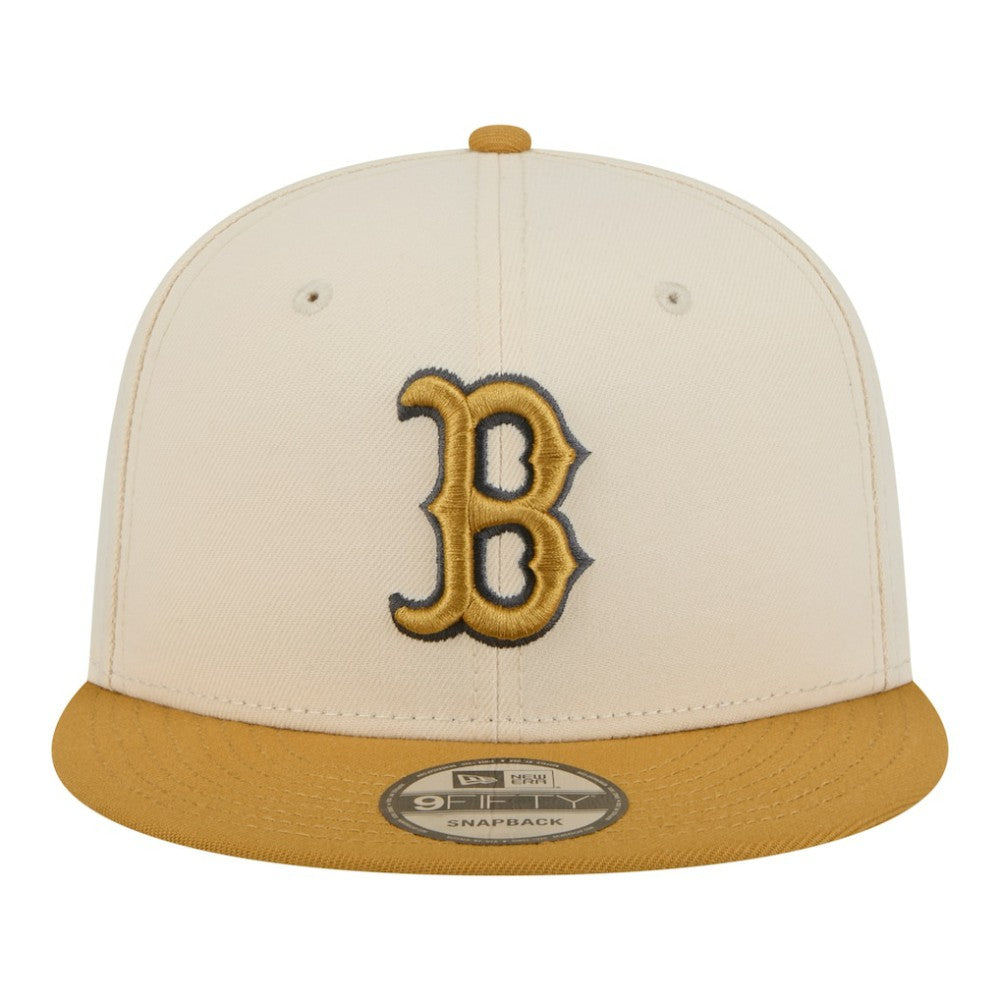 Boston Red Sox Two-Tone Color Pack 9FIFTY Snapback Hat Light Beige/Khaki | New Era