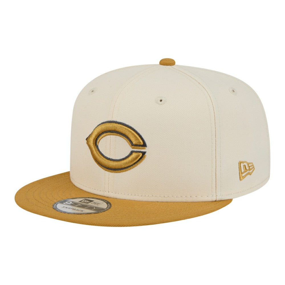Cincinnati Reds 2-Tone Color Pack 9FIFTY Snapback Hat Light Beige/Khaki | New Era