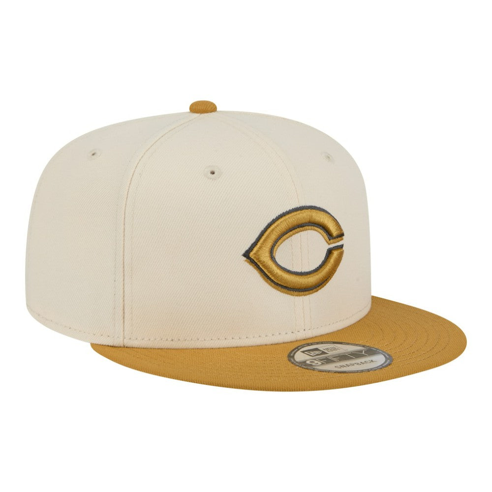 Cincinnati Reds 2-Tone Color Pack 9FIFTY Snapback Hat Light Beige/Khaki | New Era