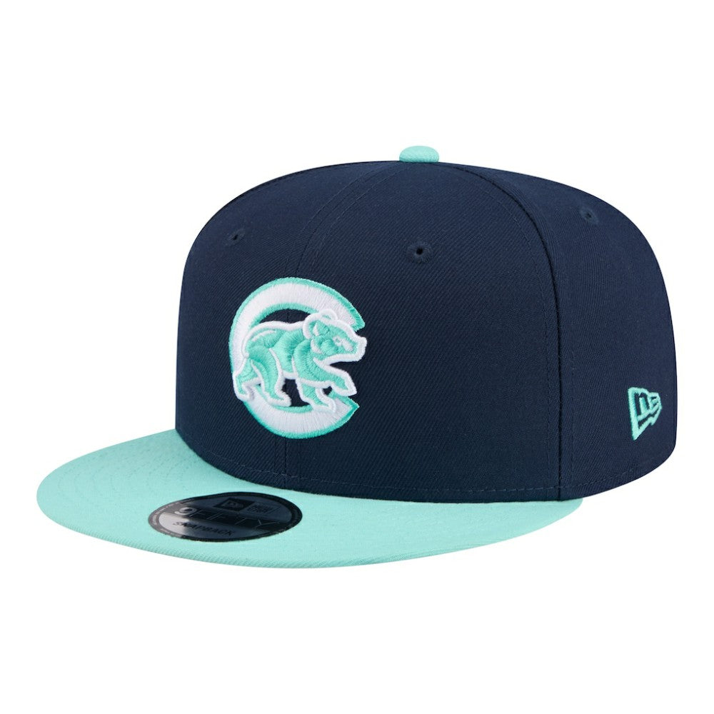 Chicago Cubs 2-Tone Color Pack 9FIFTY Snapback Hat Navy/Turquoise | New Era