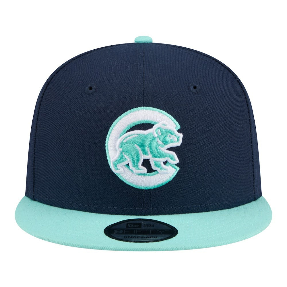 Chicago Cubs 2-Tone Color Pack 9FIFTY Snapback Hat Navy/Turquoise | New Era