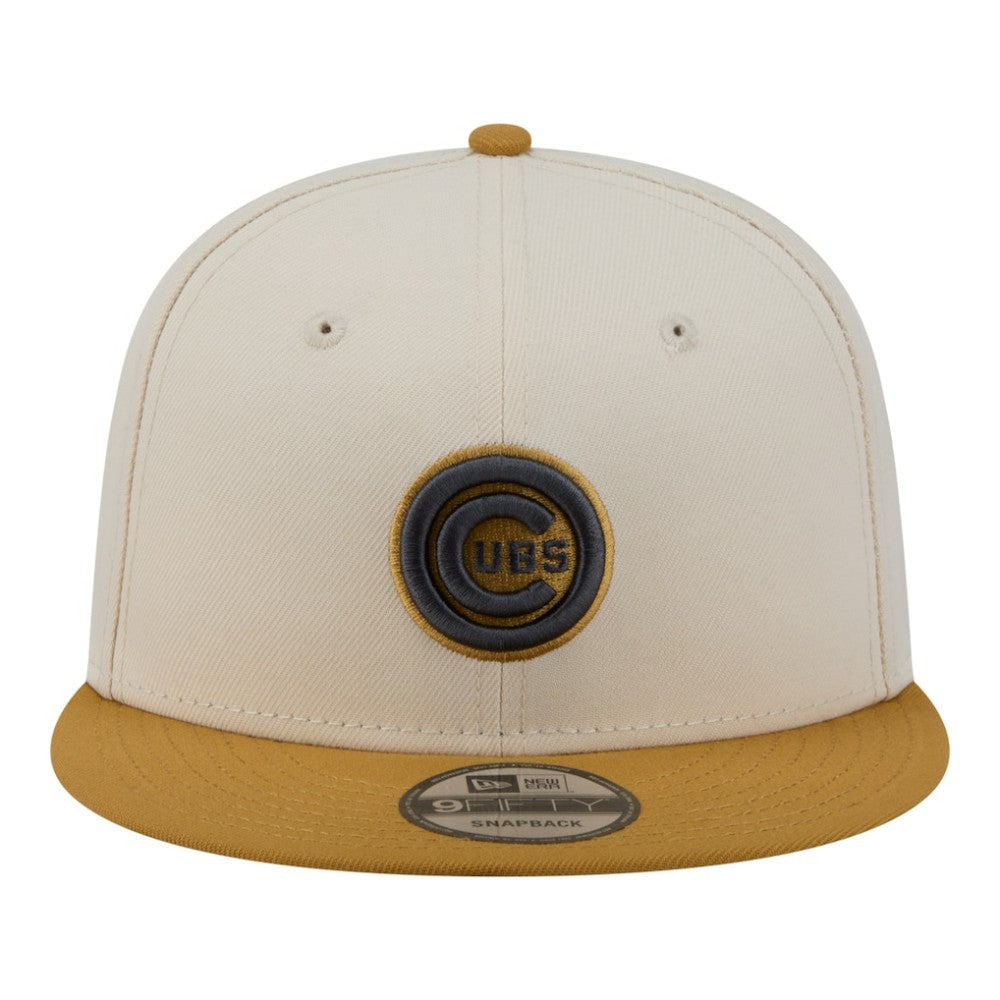 Chicago Cubs 2-Tone Color Pack 9FIFTY Snapback Hat Light Beige/Khaki | New Era