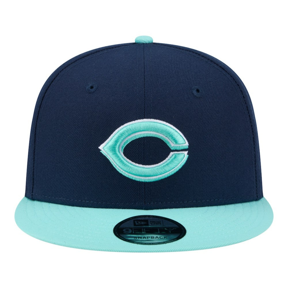 Cincinnati Reds 2-Tone Color Pack 9FIFTY Snapback Hat Navy/Turquoise | New Era
