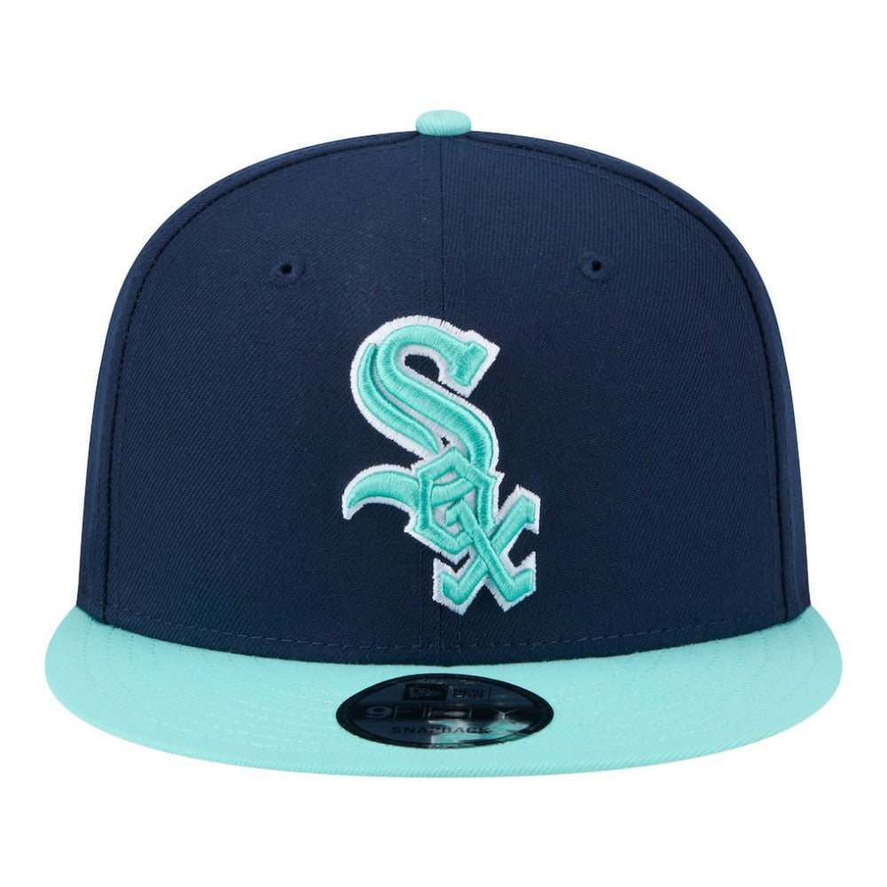 Chicago White Sox Two-Tone Color Pack 9FIFTY Snapback Hat Navy/Turquoise | New Era