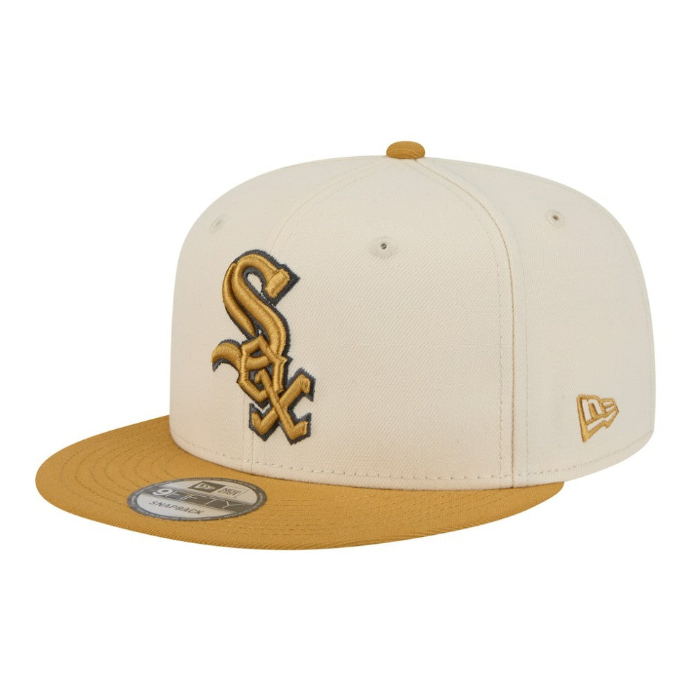 Chicago White Sox 2-Tone Color Pack 9FIFTY Snapback Hat Light Beige/Khaki | New Era