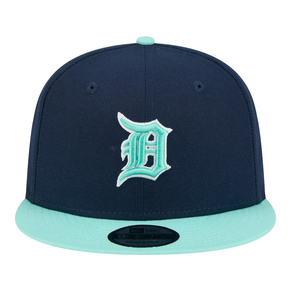 Detroit Tigers 2-Tone Color Pack 9FIFTY Snapback Hat Navy/Turquoise | New Era
