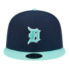 Detroit Tigers 2-Tone Color Pack 9FIFTY Snapback Hat Navy/Turquoise | New Era