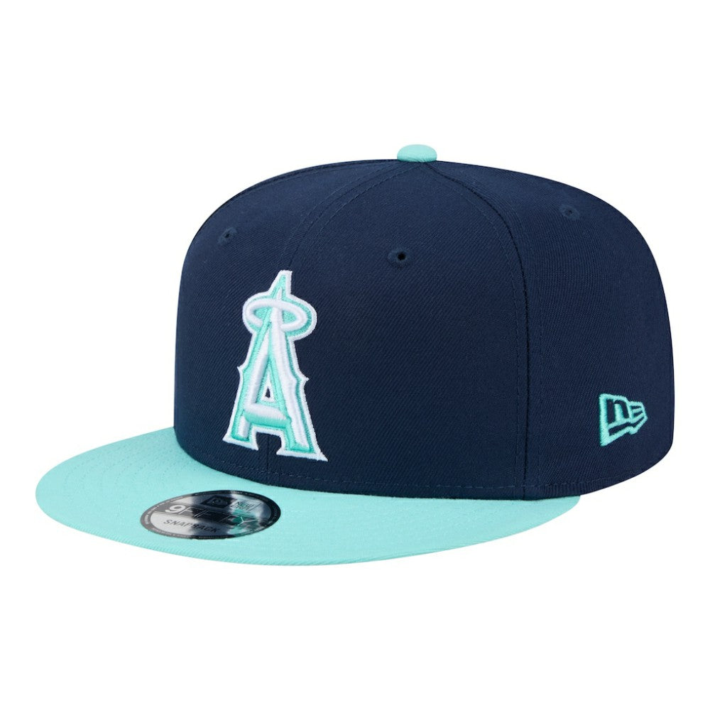 Los Angeles Angels Two-Tone Color Pack 9FIFTY Snapback Hat Navy/Turquoise | New Era