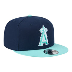 Los Angeles Angels Two-Tone Color Pack 9FIFTY Snapback Hat Navy/Turquoise | New Era