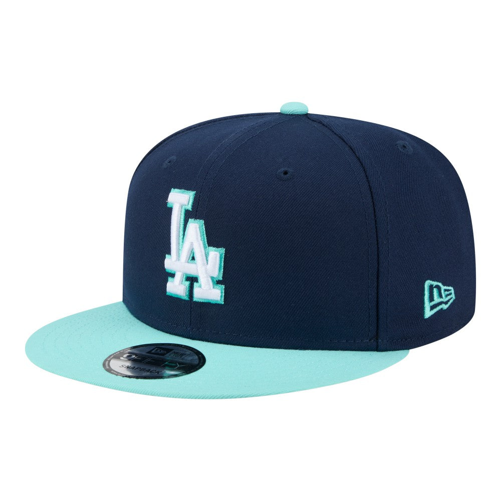 Los Angeles Dodgers 2-Tone Color Pack 9FIFTY Snapback Hat Navy/Turquoise | New Era