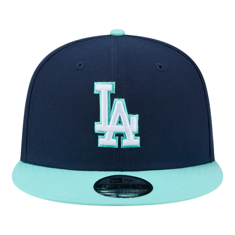 Los Angeles Dodgers 2-Tone Color Pack 9FIFTY Snapback Hat Navy/Turquoise | New Era