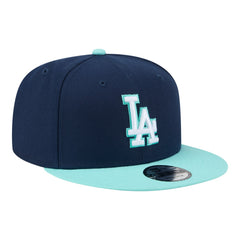 Los Angeles Dodgers 2-Tone Color Pack 9FIFTY Snapback Hat Navy/Turquoise | New Era