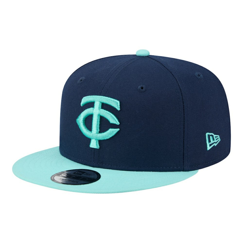 Minnesota Twins Two-Tone Color Pack 9FIFTY Snapback Hat Navy/Turquoise | New Era