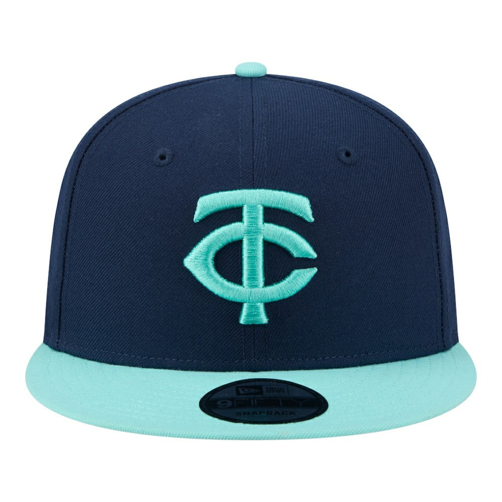 Minnesota Twins Two-Tone Color Pack 9FIFTY Snapback Hat Navy/Turquoise | New Era