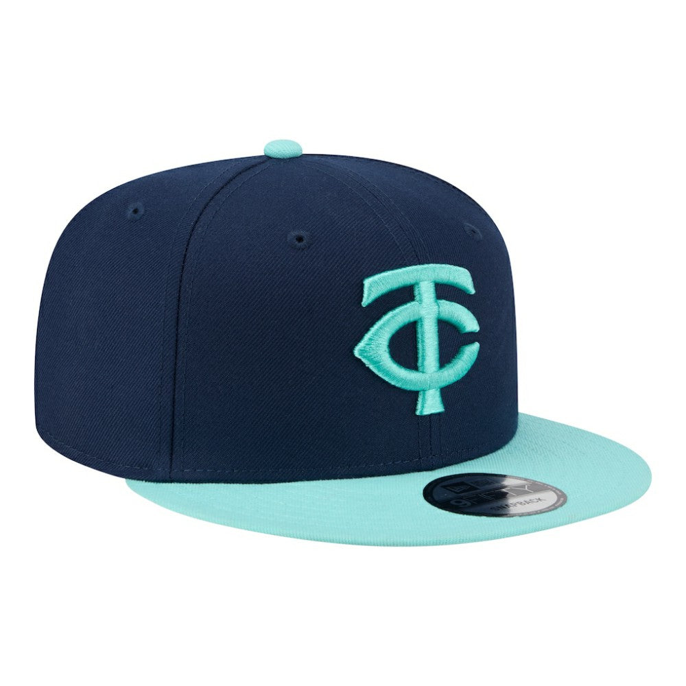 Minnesota Twins Two-Tone Color Pack 9FIFTY Snapback Hat Navy/Turquoise | New Era