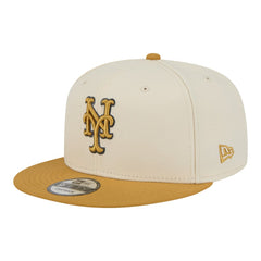 New York Mets Two-Tone Color Pack 9FIFTY Snapback Hat Light Beige/Khaki | New Era